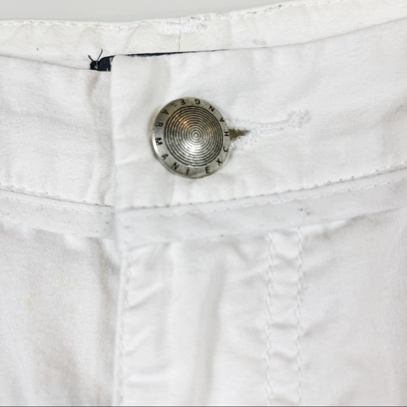 Armani Exchange White Capris Logo Big Pocket Size2 - Picture 4 of 16